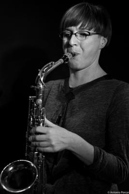 Silke Eberhard (2015) in Jimmy Glass Jazz Club. Valencia