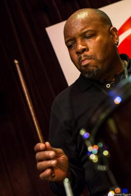 Gene Jackson (2015) in Reduta Jazz Club. Prague