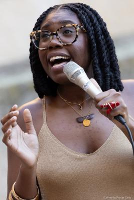 Ekep Nkwelle at Festival de Jazz de Santander, 2024.