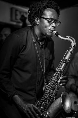 Gregory Groover Jr. (2018) at Walle's Cafe Jazz Club. Boston.