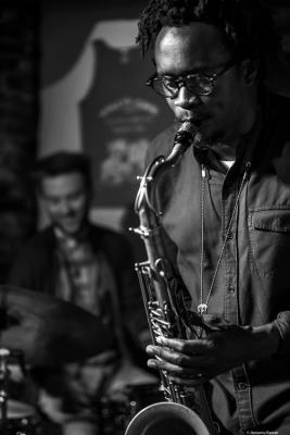 Gregory Groover Jr. (2018) at Walle's Cafe Jazz Club. Boston.