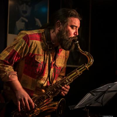 Javier Vercher (2018) at Jimmy Glass Jazz Club. Valencia.