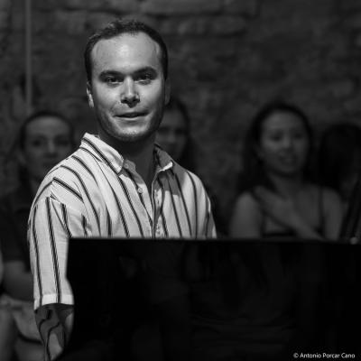 Matyas Gayer at Castello's Jazz Bar. Certaldo Alto, 2025.